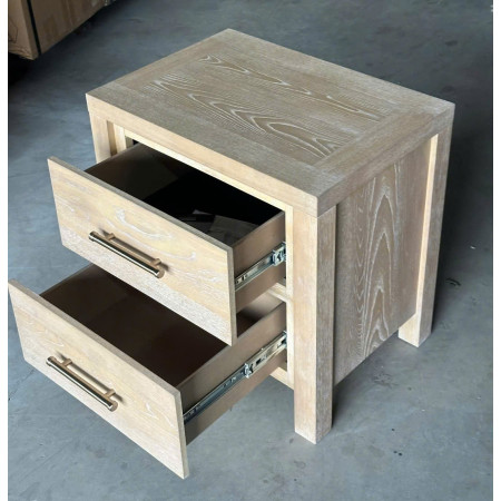 B5822 - 92 : Tủ Đầu Giường 02 Ngăn Kéo - Màu Kem Sứ Nung